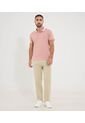 Polo Para Hombre Cuello Tejido Sin Bolsillo Color Rosa Marca Ostu #60110836 de Ostu