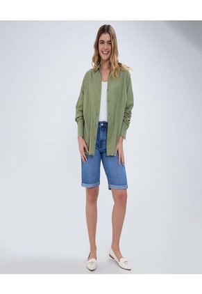 Blusa Para Mujer Manga Larga Color Verde Marca Ostu #40120955