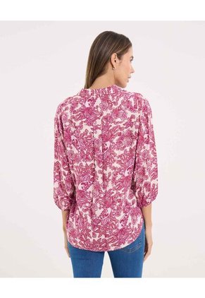 Camisa Para Mujer Manga 3/4 Color Morado Marca Ostu #40010326