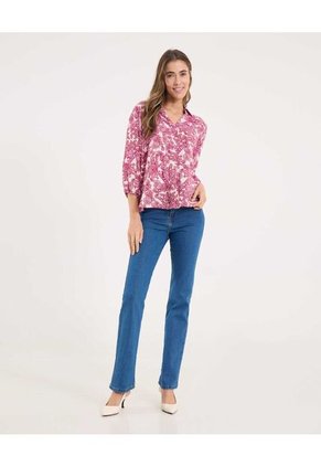 Camisa Para Mujer Manga 3/4 Color Morado Marca Ostu #40010326