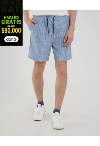 Ropa De Playa Para Hombre Pantaloneta De Baño Corta Color Azul Marca Ostu #60270051 Ostu