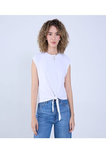 Camiseta Para Mujer Manga Sisa Color Blanco Marca Ostu #40092322