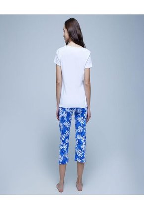 Pijama Para Mujer M/C Capri Color Blanco Marca Ostu #40040389