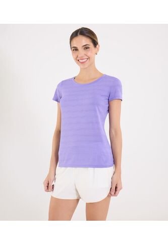 Camiseta Para Mujer Manga Corta Cuello Redondo Color Lila Marca Ostu #40092653 Ostu