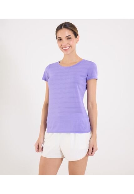 Camiseta Para Mujer Manga Corta Cuello Redondo Color Lila Marca Ostu #40092653