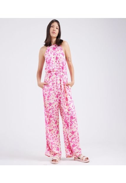 Enterizo Para Mujer Manga Sisa Color Rosado  Marca Ostu #40320077