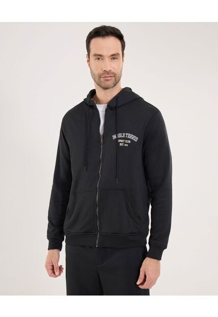 Buzo Para Hombre Zipper Color Negro Marca Ostu #60060501