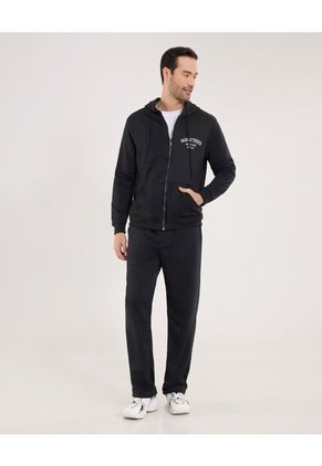 Buzo Para Hombre Zipper Color Negro Marca Ostu #60060501