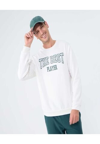 Buzo Para Hombre Cuello Redondo Color Crema Marca Ostu #60060494 Ostu