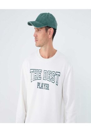 Buzo Para Hombre Cuello Redondo Color Crema Marca Ostu #60060494