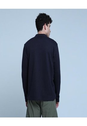 Polo Para Hombre M/L Cuello Tejido Sin Bolsillo Color Azul  Marca Ostu #60110624