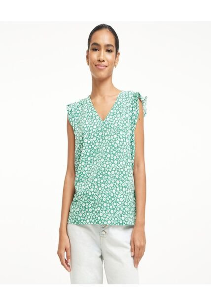 Blusa Para Mujer Manga Corta Color Verde  Marca Ostu #40120720