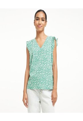 Blusa Para Mujer Manga Corta Color Verde  Marca Ostu #40120720