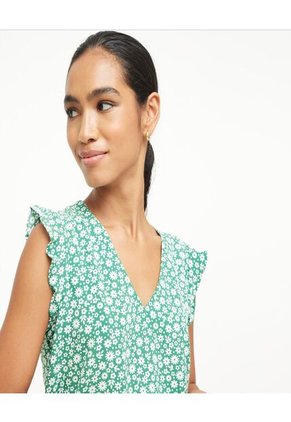 Blusa Para Mujer Manga Corta Color Verde  Marca Ostu #40120720