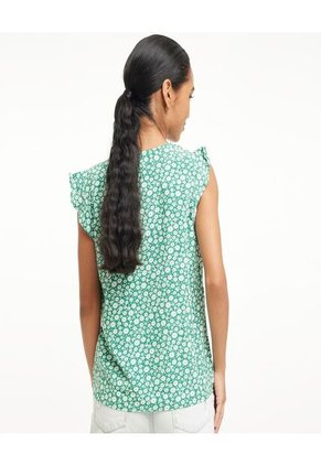 Blusa Para Mujer Manga Corta Color Verde  Marca Ostu #40120720