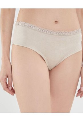 Panty Para Mujer Cachetero Color Beige Marca Ostu #40800024