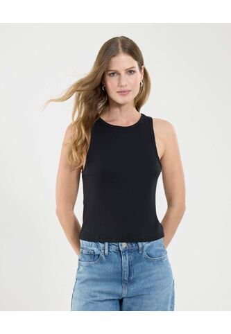 Crop Top Para Mujer Manga Sisa Color Negro Marca Ostu #40092039 Ostu
