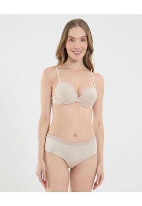 Panty Para Mujer Cachetero Color Beige Marca Ostu #40800024