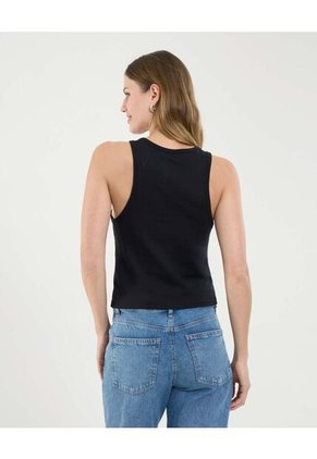 Crop Top Para Mujer Manga Sisa Color Negro Marca Ostu #40092039