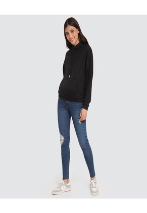 Buzo Para Mujer Hoodie Color Negro Marca Ostu #40060231