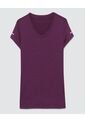 Camiseta Para Mujer Manga Corta Color Morado Marca Ostu #40091808 de Ostu
