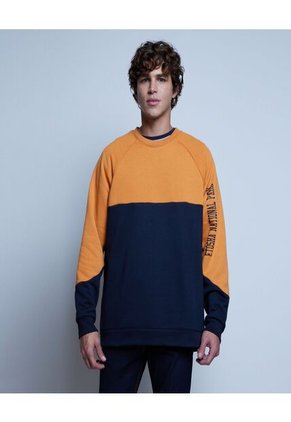 Buzo Para Hombre Cuello Redondo Color Naranja Marca Ostu #60060351