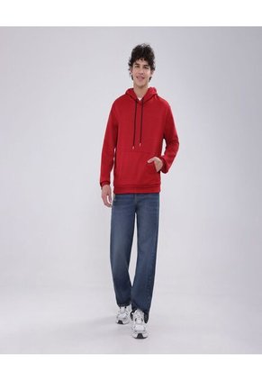Buzo Para Hombre Hoodie Color Vino Marca Ostu #60060391
