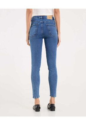 Jean Para Mujer Skinny Color Azul Medio Marca Ostu #40160525