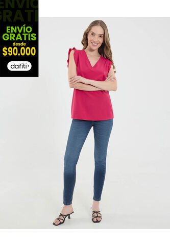 Jean Para Mujer Skinny Color Azul Marca Ostu #40160565 Ostu