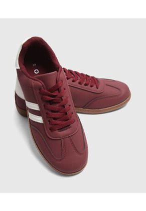 Tenis Para Mujer Casual Color Vino Marca Ostu #40720187