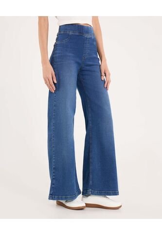 Jean Para Mujer Wide-Leg Color Azul Marca Ostu #40160586 Ostu