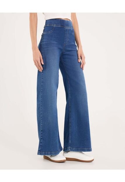 Jean Para Mujer Wide-Leg Color Azul Marca Ostu #40160586