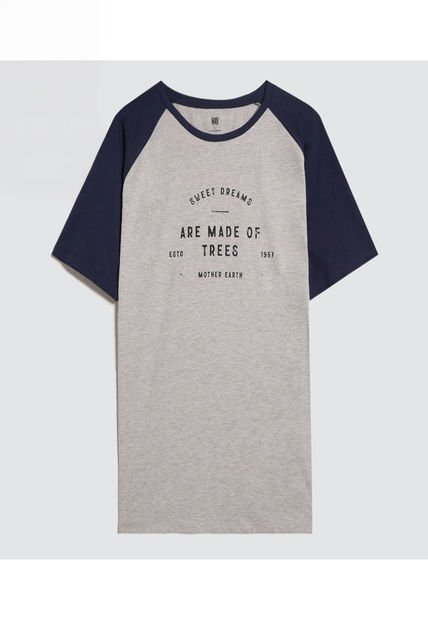 Camiseta Para Hombre Manga Corta Color Gris  Marca Ostu #60091543