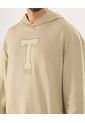 Buzo Para Hombre Hoodie Color Beige Marca Ostu #60060583 de Ostu