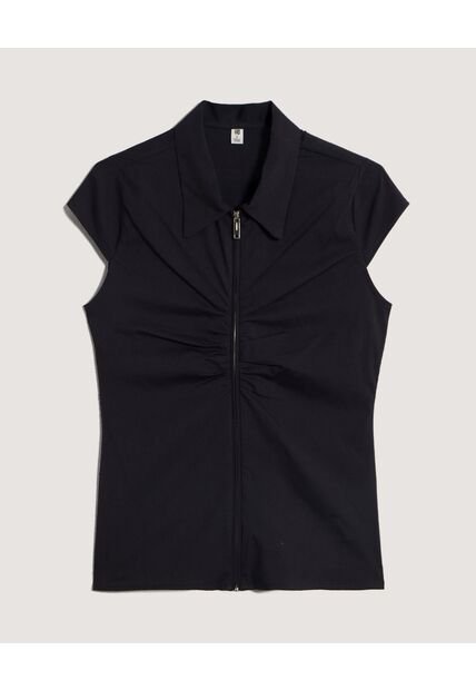 Blusa  Para Mujer Manga Corta Color Negro Marca Ostu #40121252