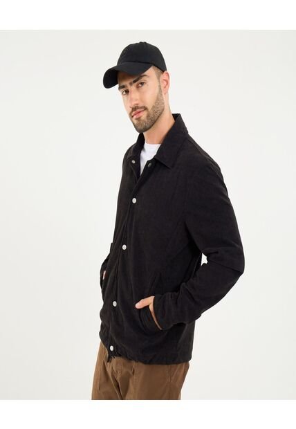 Chaqueta Para Hombre Trucker Color Negro Marca Ostu #60080164