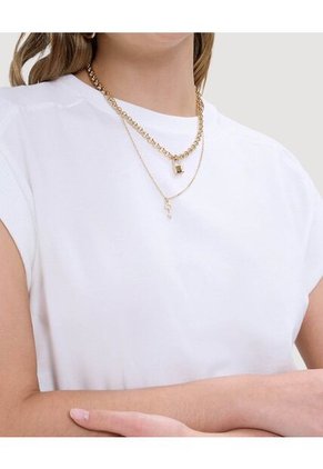 Camiseta Para Mujer Manga Sisa Color Crema Marca Ostu #40092245