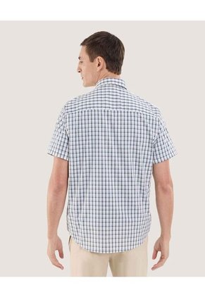 Camisa Para Hombre Manga Corta Con Bolsillo Cuello Casual M Color Azul Marca Ostu #60010851