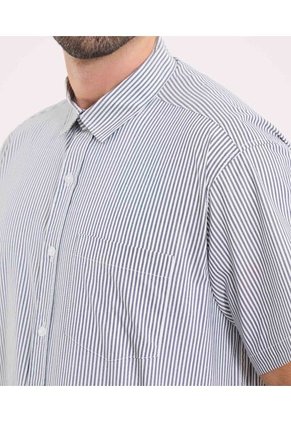 Camisa Para Hombre Manga Corta Con Bolsillo Cuello Casual M Color Azul Marca Ostu #60010853