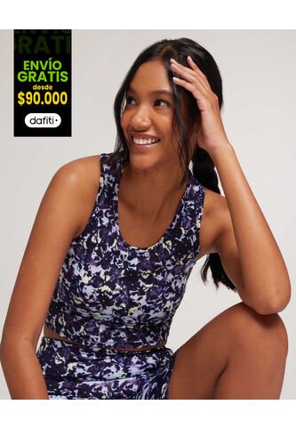 Camiseta Para Mujer Crop Top Manga Sisa Color Azul Marca Ostu #40091466 Ostu