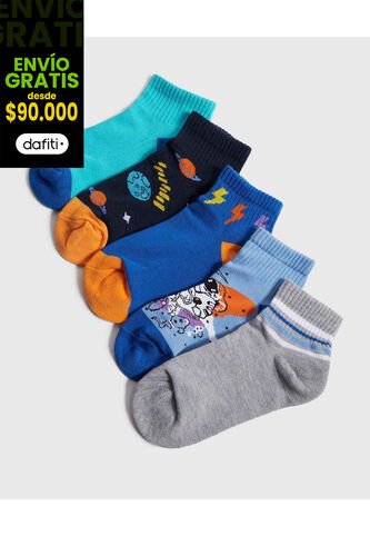 Medias Infantil Niño Tobillera Color Negro Marca Ostu #80980144 Ostu