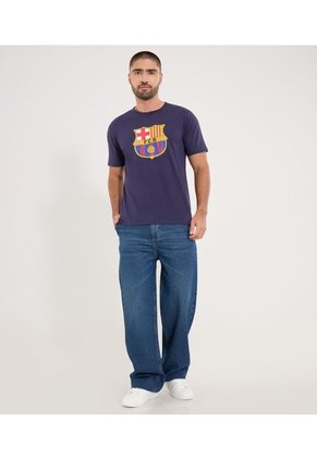 Camiseta Para Hombre Manga Corta Cuello Redondo Color Azul Marca Ostu #60091821