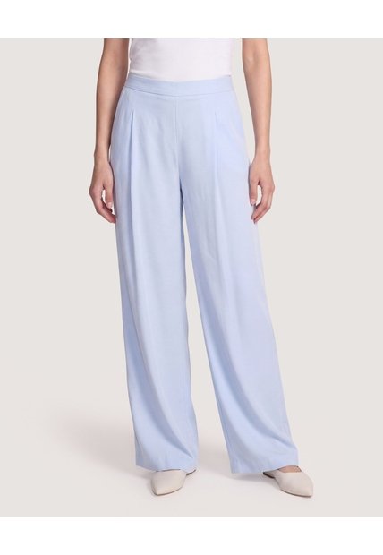 Pantalón Palazzo Fluido  Para Mujer Azul Ostu