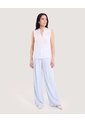 Pantalón Palazzo Fluido  Para Mujer Azul Ostu de Ostu