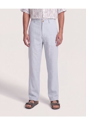 Pantalón De Moda Con Pinzas Para Hombre Gris Ostu