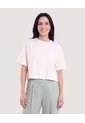 Camiseta Crop Oversize  Para Mujer Crema Ostu de Ostu