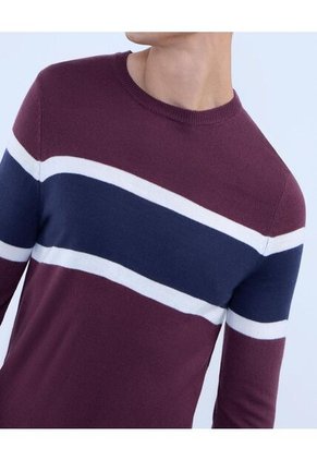 Saco Para Hombre Cuello Redondo Color Vino Marca Ostu #60330042