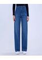 Jean Para Mujer Wide-Leg Minimal Color Azul Medio Marca Ostu #40160477 de Ostu