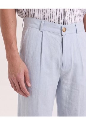 Pantalón De Moda Con Pinzas Para Hombre Gris Ostu