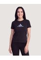 Camiseta Stitch Relax  Para Mujer Negro Ostu de Ostu